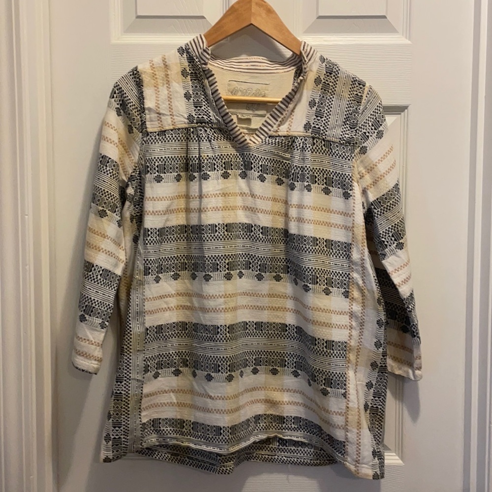 Ace & Jig stitched cotton pullover shirt